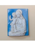 Enameled Colored Ceramic Madonna Boccadirio